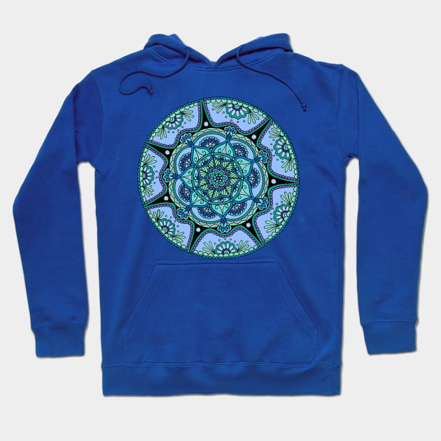 Blue Mandala Hoodie by HLeslie Design